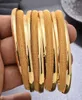 Bangle 4pclot Dubai Gold Color Banles for Women Vintage Bride Wedding Africa Arab Jewelry6821079