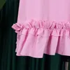 African Dresses for Women 2024 New Fashion Bow Collar Ruffles Three Quarter Sleeve Straight Mini Lenngth Elegant Birthday Dress 240415