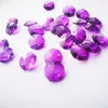 Chandelier Crystal Selling 200pcs Dark Purple 14mm Glass Octagon Beads In 2Holes For Strand Garlands Parts Curtain Accessory Free Rings