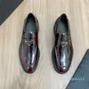 15A Fashion Dress Chaussures plate-forme basses chunky Casual Leatherl High Heel Brun Brown Desiger Man Taille 38-45