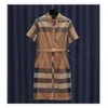 Luxury Burberr Shirt Dress Designer Berberry Dress T Shirt Fashion Letter Print Dress Slim Quick Dry Mini kjol Kvinnkläder Kvinnor Casual 283