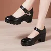 Dress Shoes Small Big Size 32-43 Block Heel Platform 2024 Fall Spring Med Pumps Pumps Ladies Wedding Work voor kantoor