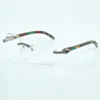 Mikroskurna fashionabla transparenta linser med bukettdiamant 8300817 med naturlig apelsin eller påfågel eller svart träbenstorlek 18-135 mm