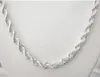 Fine 925 Sterling Silber Halslacexmas Neu 925 Silberkette 4mm 1624inch E Seil Halskette für Frauen Männer Mode Schmuck Link 86952025394900