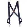 Mens Suspender Heavy Duty Swivel Hooks Elastic Straps X Type Adults Adjustable for Belt Loops Trucker Suspenders Supplies 240401