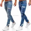 Designer Jeans for Mens Men's denim fabric casual matte zipper design sports fashion casual jeans men pants