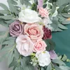 Fleurs mariage arc artificiel kit séché boho boho poussière rose bleu eucalyptus garland rideaux pour décorations signe de bienvenue 230613