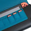 Cases Ultra Slim Bärande fodral för Switch Console Portable Leather Clutch med spelkortpatronpåse för NS Switch OLED