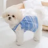 Appareils pour chiens Summer Soids Robe Plaid Jupe mignonne Vêtements Chihuahua Corée Bichon Puppy Appyls Kitten en dentelle Daisy Robes