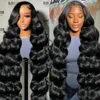 250 Dichtheid 13x6 HD Transparant Body Wave Lace Front Human Hair Braziliaans 30 40 inch 13x4 frontale S voor vrouwen 240408