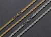5 mm złote łańcuchy platowane naszyjnik ze stali nierdzewnej łańcuch hiphopowy DIY Rope Biżuterię Biżuterii Długość 16Quot18quot20quot22q1186861