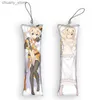 Keychains Lanyards 4x12cmkonosuba Darkness Dakimakura Keychain Double Sided Mini Anime Body Key Chain Ornament Cosplay Anime Keychain Y240417