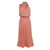 Casual Dresses Fashion 2024 Summer Fancy Satin Sleeveless Elegant Dress Fashionable Socialite Light Footwear