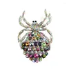 Broches Classic Spider Broche Luxe Rhinestone Crystal Gilded Animal Grote Pin Pendant