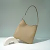 Shoulder Bags 2024 Lady Genuine Leather Underarm Bag Retro Classic Simple Solid Color Women Commute Handbags 5 Colors