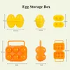 2 Gitter Ei -Aufbewahrungsbox Tragbarer Handheld Outdoor Camping Picknick -Schachtel Küche Kühlschrank Eierhalter Behälter Organizer Hülle