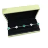 Brand Charm V Gold High Edition Van Clover Bracciale di diamanti in malachite naturale per donne placcate con rosa 18k