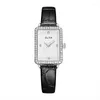 Polshorloges Square Dial Diamond Watch voor vrouwen Lucky Girl Relojes Para Dama Ladies Gift Hope Faith