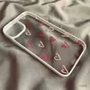 Cell Phone Cases Cute INS Korean Pink Love Heart Phone Case for phone 15 14 13 12 11 Pro Max X XS XR Lovely Kawaii Shockproof Soft Cover Funda