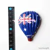 Kylmagneter land kylskåp klistermärke värld nationell flagga varmluft ballong porslin france USA japan boll harts souvenir kreativ kylmagnet