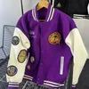 Amerikanischer Baseball mit Lederhülsen Herren und Frauen Sport lose Jacke Trendy Brand Handtuch Stickerei fliegender Anzug