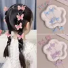 Hair Accessories Cloth Butterfly Tassel Clip Cute Colorful Children Barrette Ornaments Pearl Hanfu Hairpin Kids Gift