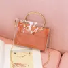 Sacs à bandouliers 2024 Design Luxury Handbag Femmes Transparent Bet Backet Sac transparent PVC Jelly Small Female Chain Crossbody Messenger