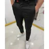 Men's Pants Striped Trousers For Men Fashion Clothes Wine Red Stright Casual Classic Retro Wedding Party Formal Suit