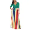 Casual Dresses Summer Fashion European And American Style Printed Maxi Dress