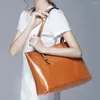 الرباط Zency 2024 Women Women Handbag حقيبة جلدية حقيقية محفظة الكتف السيدات حقيبة حمل أسود أكياس تسوق كبيرة السعة