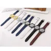 Zegarek na rękę luksusowe zegarek ze stali nierdzewnej kwarcowy sportowy sport skórzany zespół tarcza nadgarstka Zegar D240417