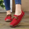 Lässige Schuhe 2024 Fashions Zapatos Para Mujeres Flats Schnürten Sneaker Herbst Oxford Frau Slipper Wildleder Nähte