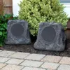 Outdoor -Rock -Lautsprecherpaar - drahtlose Bluetooth -Lautsprecher für Gartenterrasse, wasserdichtes Design, alle Jahreszeiten, wiederaufladbare Batterie, für alle Wettere gebaut