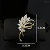 Brooches 1898 Exquisite Bowknot Bouquet Flower Brooch Women's Luxury Small Suit Sweater Scarf Accessories Neckline Pin Corsage Jewelry