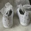 Casual Shoes Bride Pearls Flats Soft Bottom White Comfortable Walk Sticky Hand Made Lovely Beautiful Cute Wedding Limit Sale