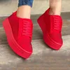 Scarpe casual sneaker rosse donne donne da tennis tela scarpa femmina donna sneaker sneaker showout