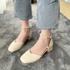 Sell Sandals Womens Summer Sandal Thick Sandles Heels Small Design French Pearl Baotou Mary Treasure Shoes Flip Flop Ankle Strap Wedges 240228