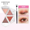 Chioture 4 Colors Paletter Palette Makeup Cosmetics Glitter Metallic Nude Green Orange Soft Professional Mini Mini Shadow Kit7635319