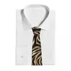 Bow Ties Gold Zebra Black Anime krawat unisex poliester 8 cm paski na męskie akcesoria klasyczne akcesoria gravatas ślub