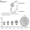 Pierścionek zaręczynowy w kształcie serca z białym złotem dla kobiet 925 srebrny srebrny VVS1