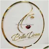 Other Event Party Supplies Personalized Beauty Shop Name Custom Mirror Gold Acrylic Baby Shower Sign Decor 230907 Drop De Homefavor Dhbdi