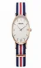 Cagarny kijkt naar vrouwen Fashion Quartzc Watch Clock Woman Rose Gold Ultra Thin Case Nylon Watchband Casual Ladies1274068