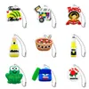 Keychains colhedas 20pcs pvc Keychain fofo de estilo mexicano Cactus alimento bebida que chaveiro por atacado Titular Chain de chave personalizada para Man Bolsa Acessório D240417