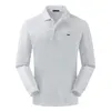 Men's Polos Cotton Clothing Polo Shirt Spring Autumn Casual Lapel Long Sleeve T-shirt Tops High Quality S-4XL