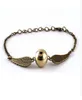 Bracelets de bracelet de poche Golden Golden Golden Bracelet Ailes Vintage Retro Tone pour hommes et femmes6122151