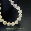 Moda nuovo design pass per diamanti tester vvs baguette tagliata a ghiaccio di musicia hip hop musicia miami cubana collegamento collana