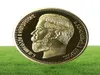 10 PCs O novo 1901 Nicholas II da Rússia Coins Commemoration 24K Real Gold Plated 40 mm Sovenir Coin6032423