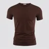 2024 Herren T -Shirt Pure Color V Kragen Kurzärärmte Tops Tees Männer T -Shirt Schwarz Strumpfhosen Mann T -Shirts Fitness für männliche Kleidung 240411