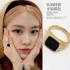 Park Choi Ying Rose gleicher Ring Accsori Lisa Schmuck Cool Windindex Finger Titanstahl schwarz weiblich weiblich schwarz7943936