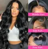 250 Dichtheid 13x6 HD Transparant Body Wave Lace Front Human Hair Braziliaans 30 40 inch 13x4 frontale S voor vrouwen 240408